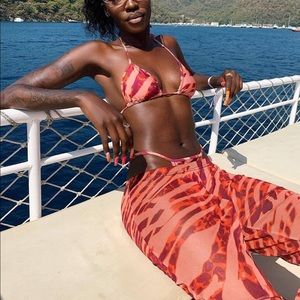 Red Zebra Print Bikini